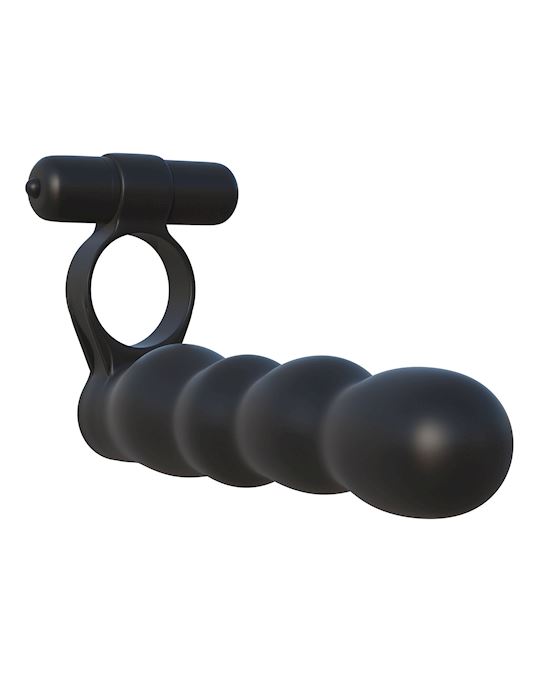 Fantasy C-ringz Posable Partner Double Penetrator - Black | Adult Toy Megastore