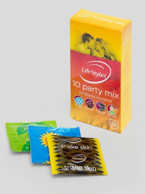 Ansell Lifestyles Party Mix Latex Condoms (10 Pack) | Lovehoney